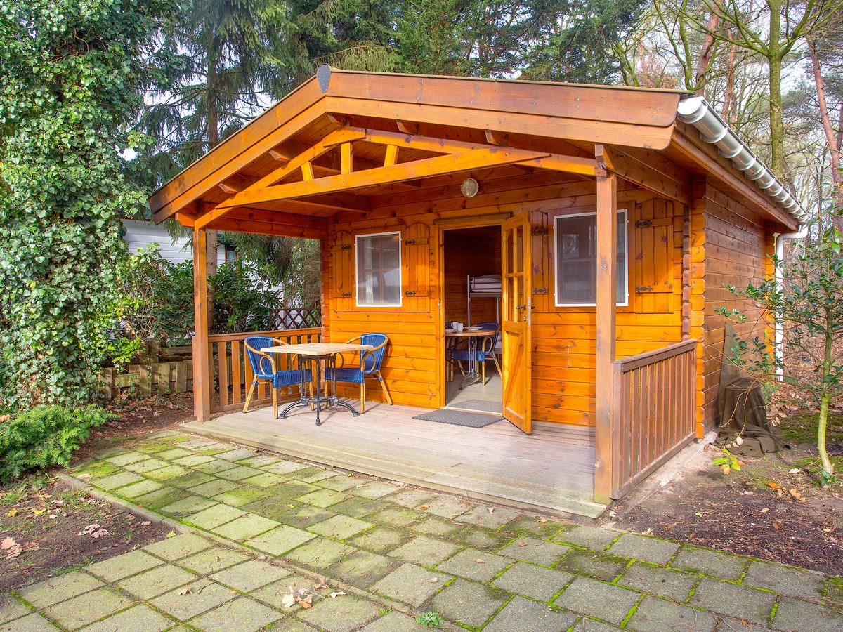 De luxe blokhut met overdekt terras